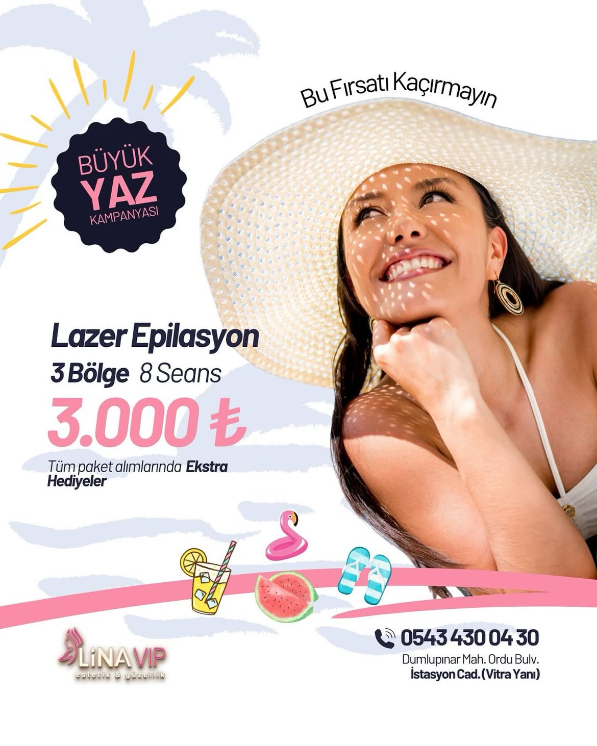 Afyon Lina Vip Güzellik & Estetik Salonu'ndan Ücretsiz Hizmetler